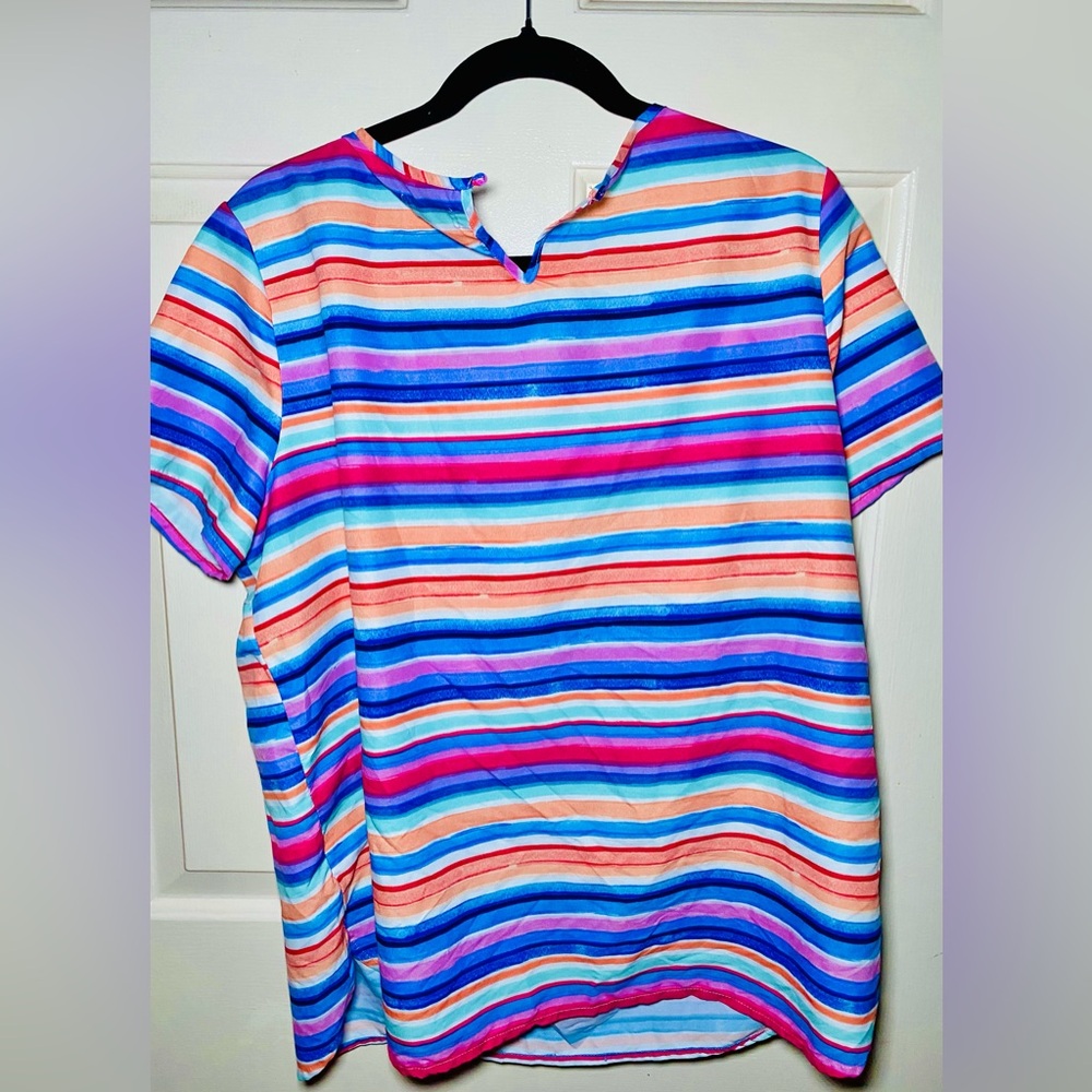Faded Glory Women’s‎ Multi Colored Stripe Blouse XL - Picture 3 of 3